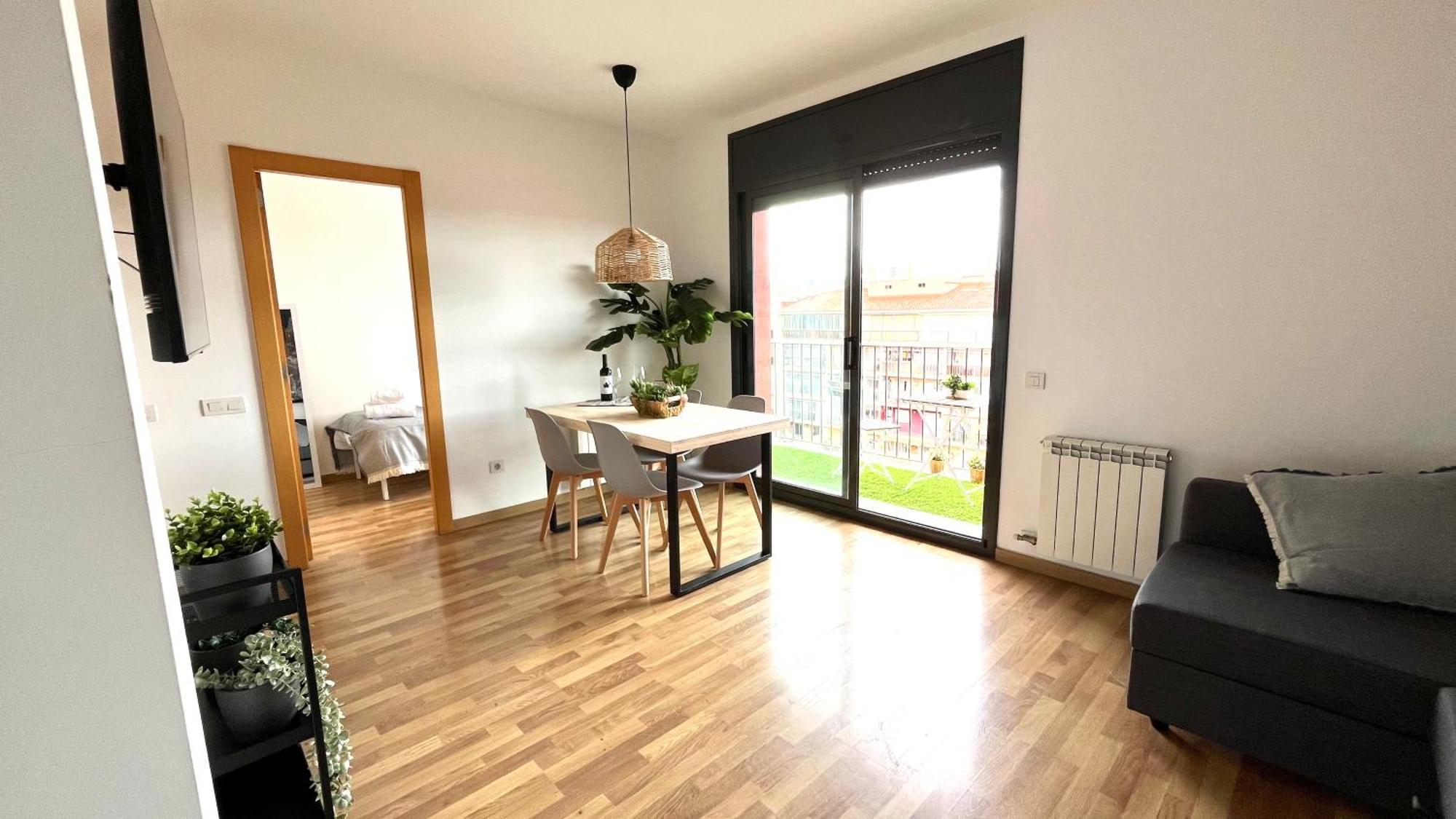 Apartamento Con Terraza By Prestigi Terrassa Zewnętrze zdjęcie
