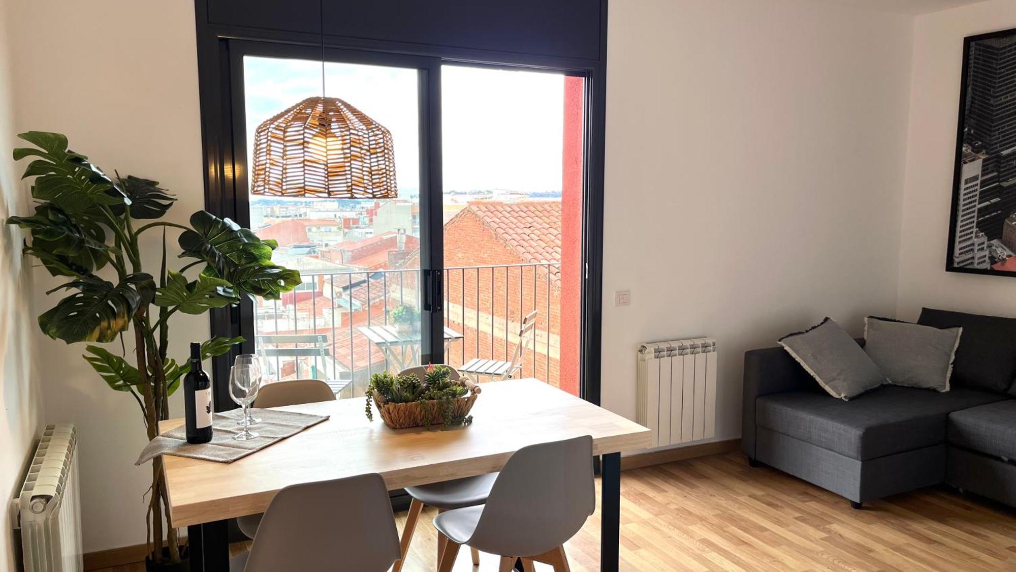 Apartamento Con Terraza By Prestigi Terrassa Zewnętrze zdjęcie